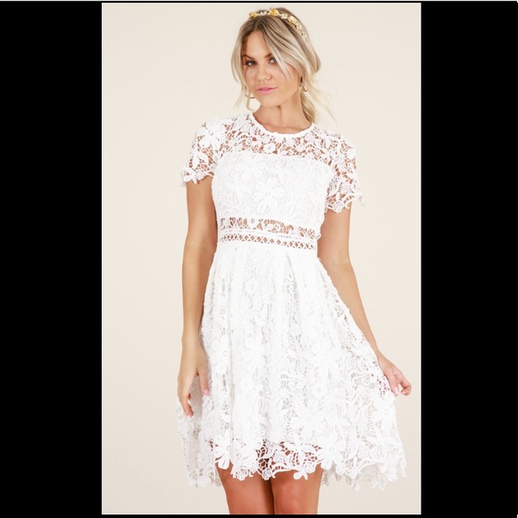 Showpo. Dresses & Skirts - Sunday Love Dress in White Crochet by Showpo